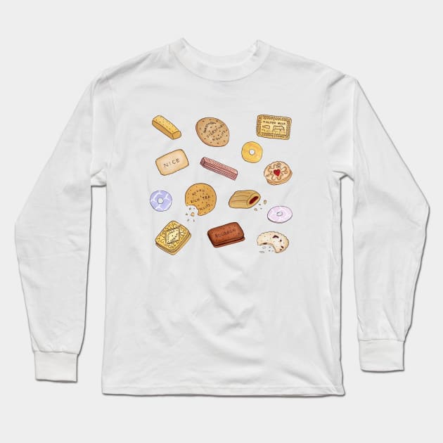 british biscuits Long Sleeve T-Shirt by queenofhearts